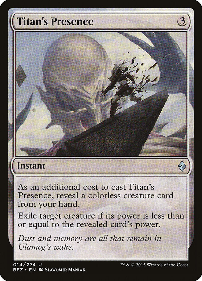 Titan's Presence [Battle for Zendikar] | Shuffle n Cut Hobbies & Games