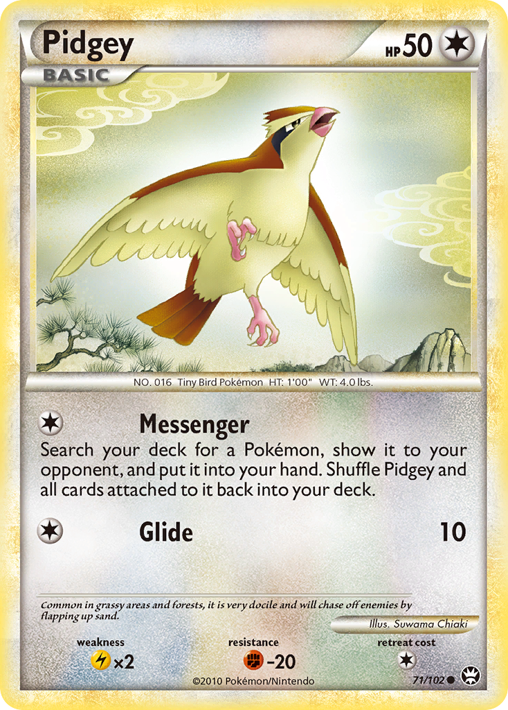 Pidgey (71/102) [HeartGold & SoulSilver: Triumphant] | Shuffle n Cut Hobbies & Games