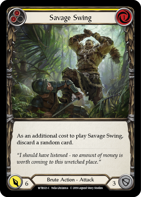 Savage Swing (Yellow) [WTR021-C] Alpha Print Normal | Shuffle n Cut Hobbies & Games