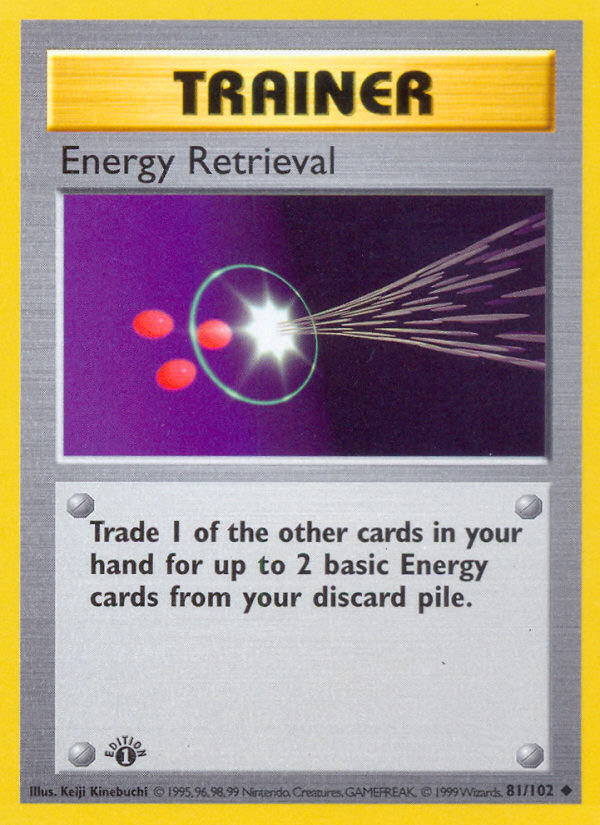 Energy Retrieval (81/102) (Shadowless) [Base Set 1st Edition] | Shuffle n Cut Hobbies & Games