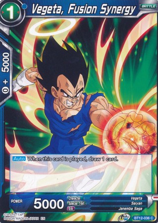 Vegeta, Fusion Synergy [BT12-036] | Shuffle n Cut Hobbies & Games