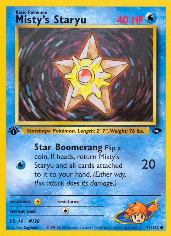 Misty's Staryu (92/132) [Gym Challenge 1st Edition] | Shuffle n Cut Hobbies & Games