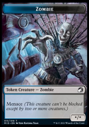 Zombie Token (015) [Innistrad: Midnight Hunt Tokens] | Shuffle n Cut Hobbies & Games