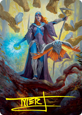 Kasmina, Enigma Sage Art Card (Gold-Stamped Signature) [Strixhaven: School of Mages Art Series] | Shuffle n Cut Hobbies & Games