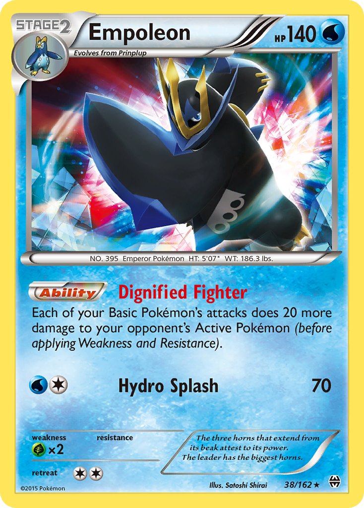 Empoleon (38/162) (Battle Arena Deck Exclusive) (Theme Deck Exclusive) [XY: BREAKthrough] | Shuffle n Cut Hobbies & Games