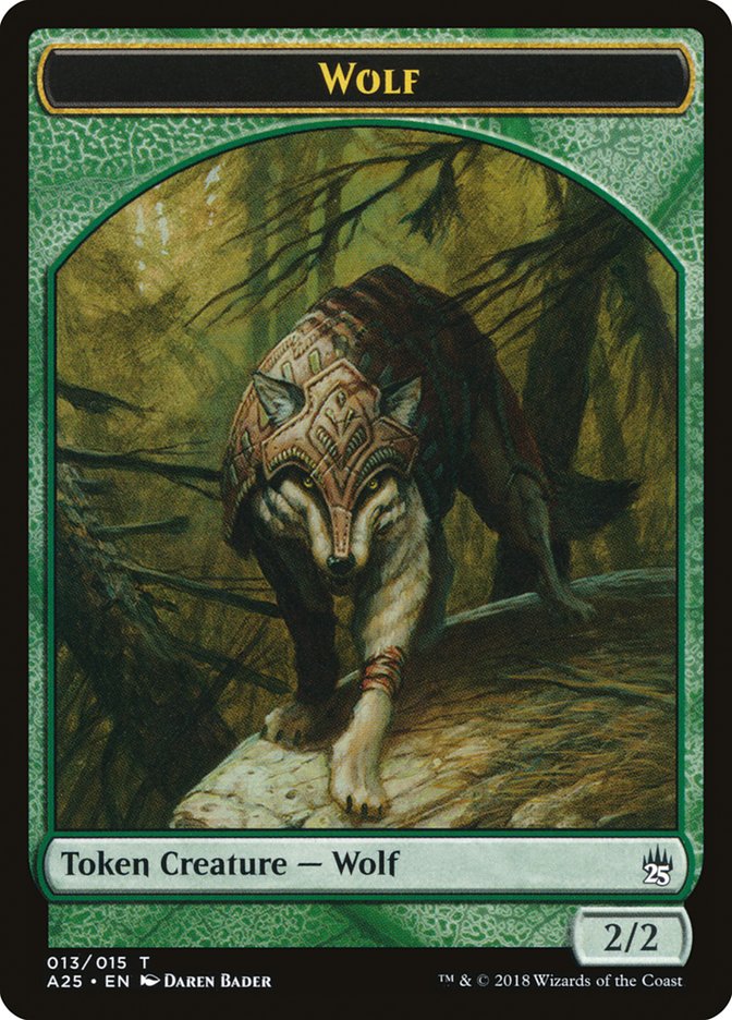 Wolf Token [Masters 25 Tokens] | Shuffle n Cut Hobbies & Games