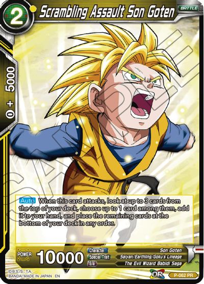 Scrambling Assault Son Goten (Reprint) (P-062) [Battle Evolution Booster] | Shuffle n Cut Hobbies & Games