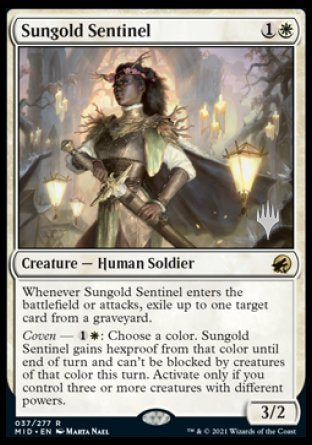 Sungold Sentinel (Promo Pack) [Innistrad: Midnight Hunt Promos] | Shuffle n Cut Hobbies & Games