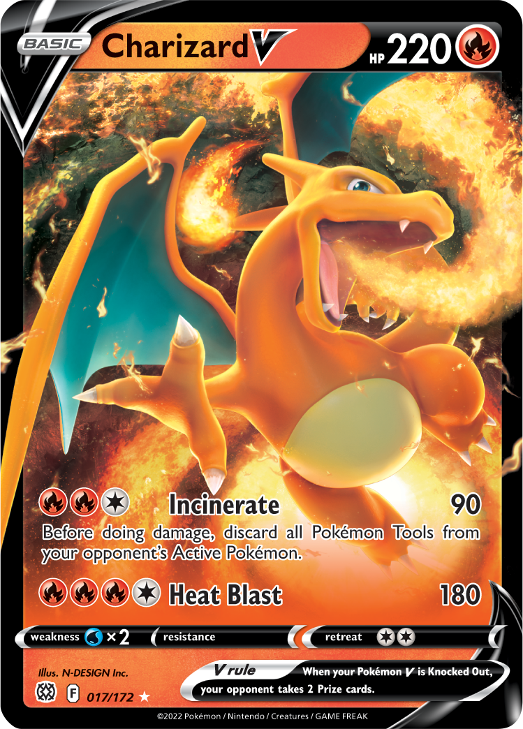 Charizard V (017/172) [Sword & Shield: Brilliant Stars] | Shuffle n Cut Hobbies & Games