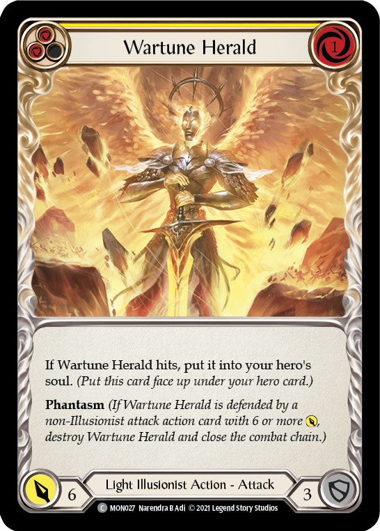 Wartune Herald (Yellow) [MON027] 1st Edition Normal | Shuffle n Cut Hobbies & Games