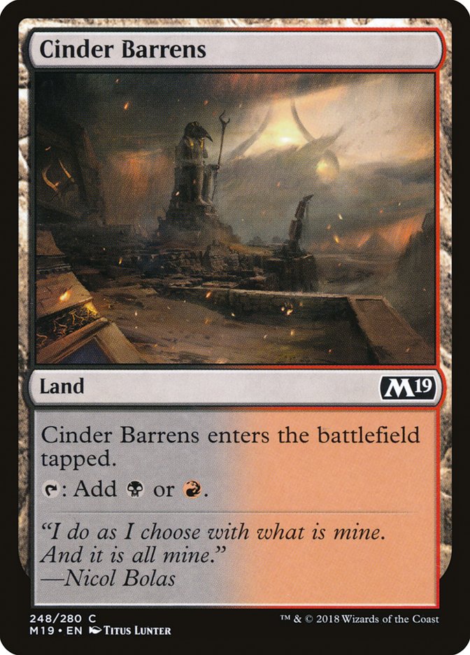 Cinder Barrens [Core Set 2019] | Shuffle n Cut Hobbies & Games