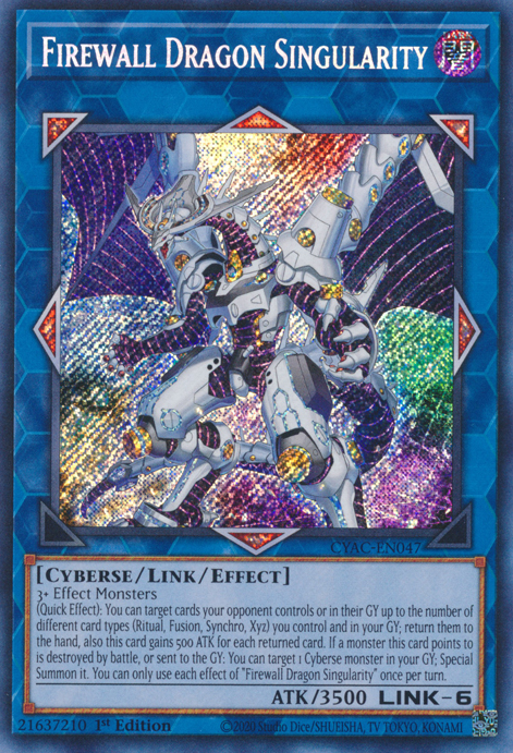 Firewall Dragon Singularity [CYAC-EN047] Secret Rare | Shuffle n Cut Hobbies & Games