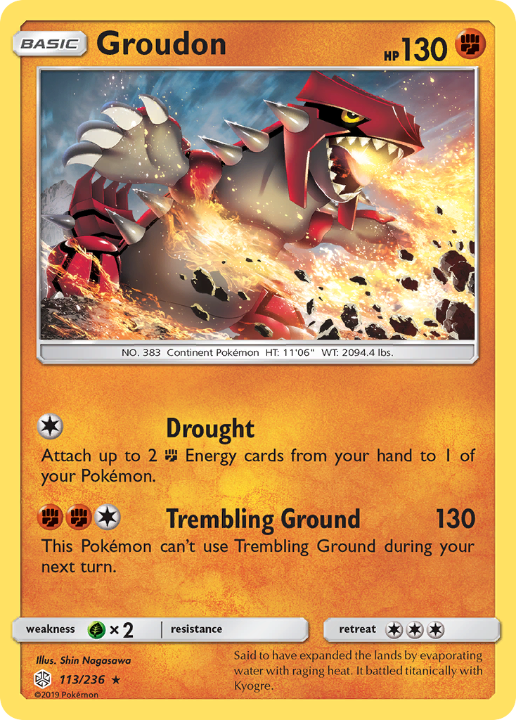 Groudon (113/236) [Sun & Moon: Cosmic Eclipse] | Shuffle n Cut Hobbies & Games