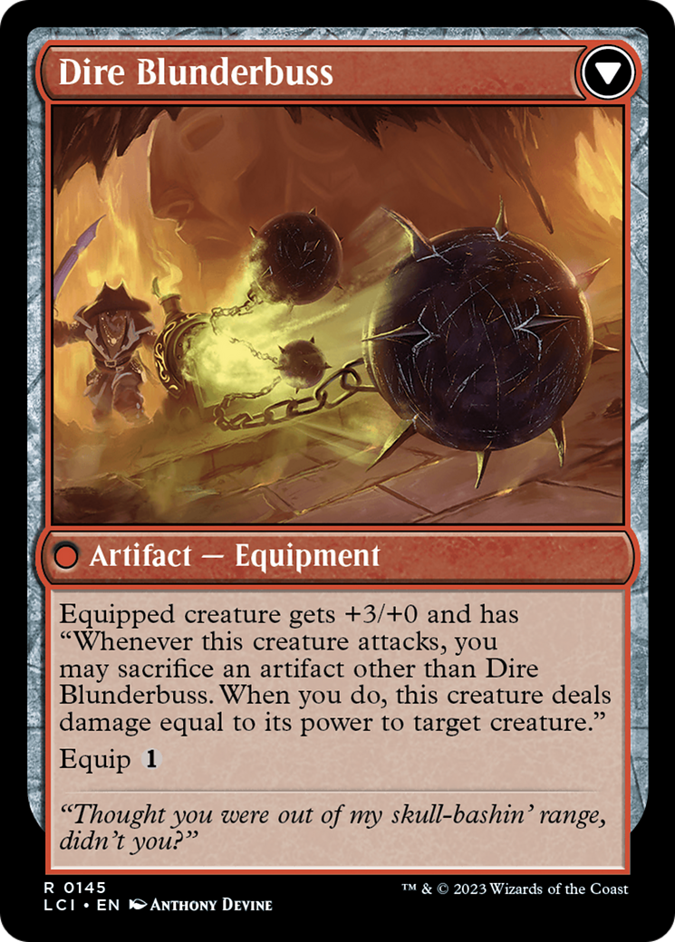 Dire Flail // Dire Blunderbuss [The Lost Caverns of Ixalan Prerelease Cards] | Shuffle n Cut Hobbies & Games
