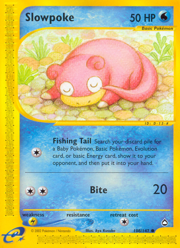 Slowpoke (108/147) [Aquapolis] | Shuffle n Cut Hobbies & Games