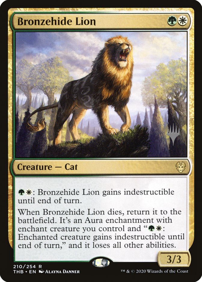 Bronzehide Lion (Promo Pack) [Theros Beyond Death Promos] | Shuffle n Cut Hobbies & Games