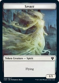 Spirit // Treasure Double-Sided Token [Commander 2020 Tokens] | Shuffle n Cut Hobbies & Games