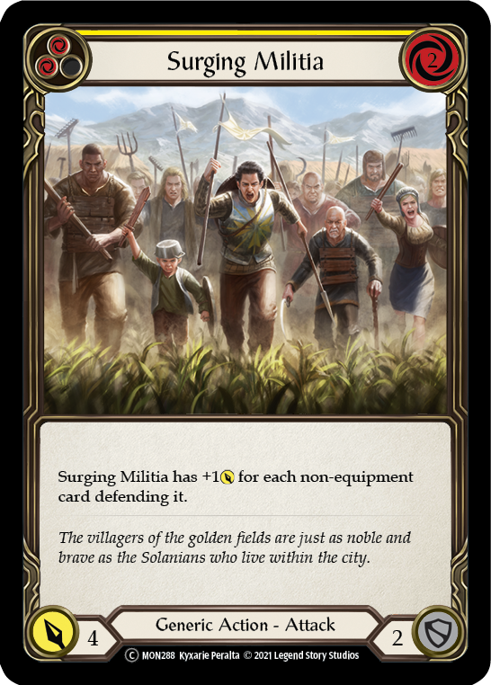 Surging Militia (Yellow) [U-MON288] Unlimited Edition Normal | Shuffle n Cut Hobbies & Games