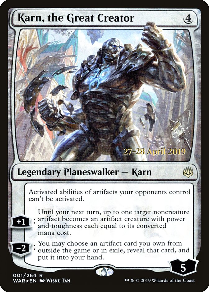 Karn, the Great Creator [War of the Spark Prerelease Promos] | Shuffle n Cut Hobbies & Games