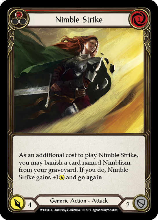 Nimble Strike (Red) [WTR185-C] Alpha Print Rainbow Foil | Shuffle n Cut Hobbies & Games