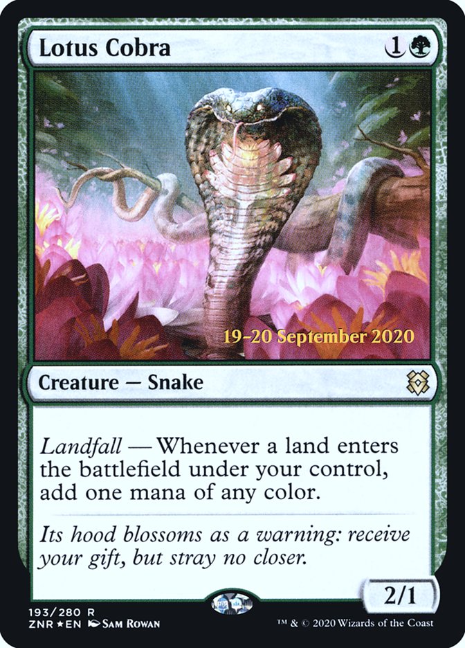 Lotus Cobra [Zendikar Rising Prerelease Promos] | Shuffle n Cut Hobbies & Games