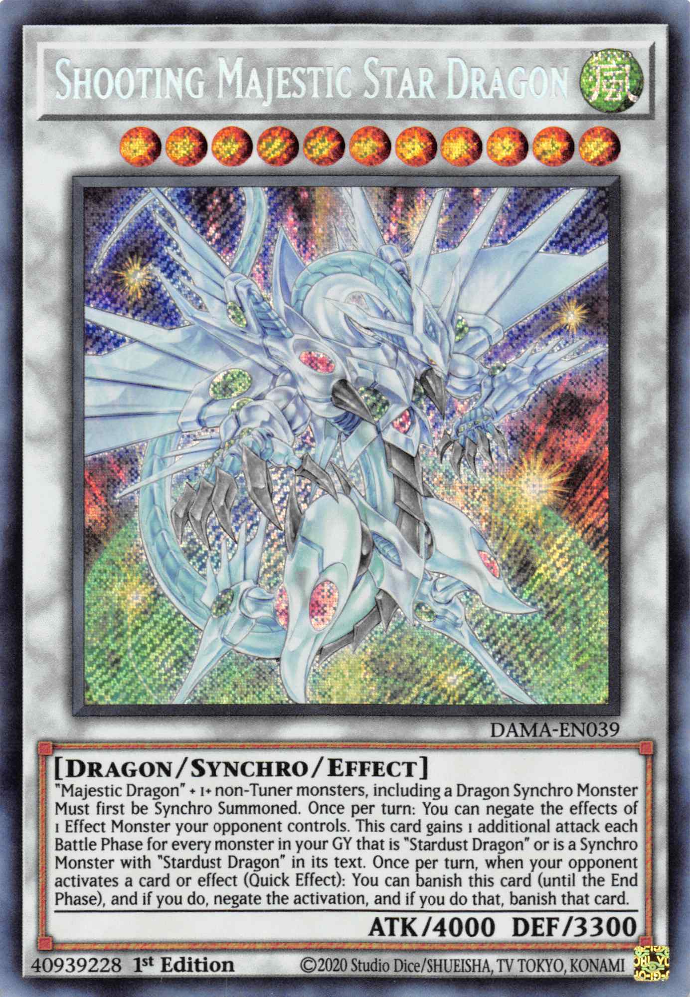 Shooting Majestic Star Dragon [DAMA-EN039] Secret Rare | Shuffle n Cut Hobbies & Games