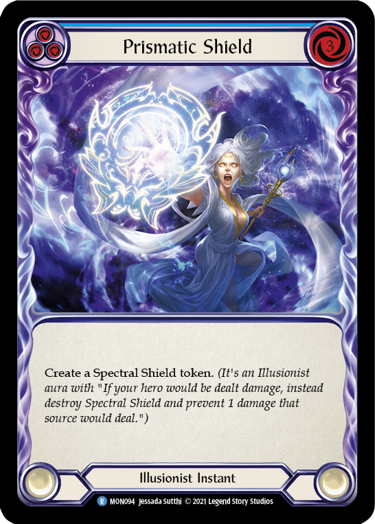 Prismatic Shield (Blue) (Rainbow Foil) [MON094-RF] 1st Edition Rainbow Foil | Shuffle n Cut Hobbies & Games