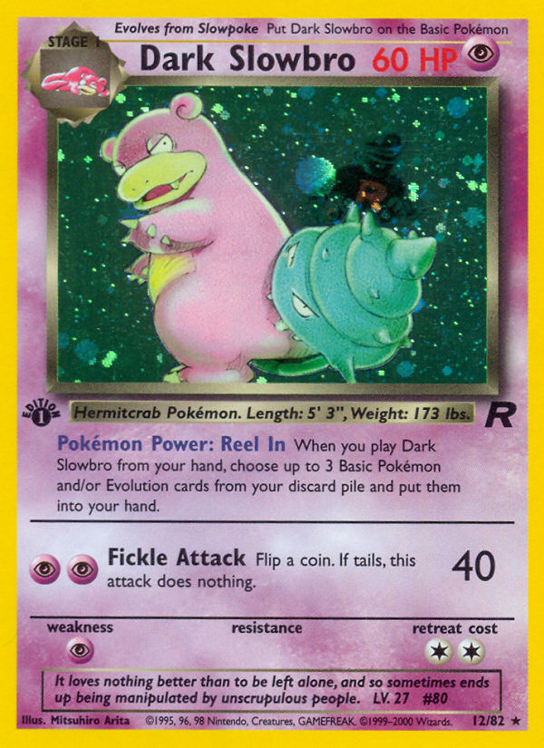 Dark Slowbro (12/82) [Team Rocket 1st Edition] | Shuffle n Cut Hobbies & Games