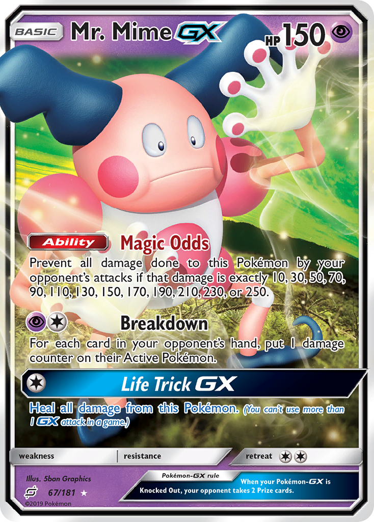 Mr. Mime GX (67/181) [Sun & Moon: Team Up] | Shuffle n Cut Hobbies & Games