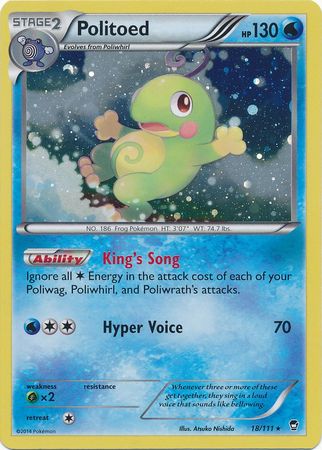 Politoed (18/111) (Cosmos Holo) [XY: Furious Fists] | Shuffle n Cut Hobbies & Games