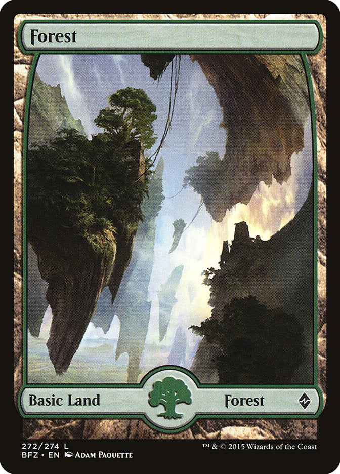 Forest (272) (Full Art) [Battle for Zendikar] | Shuffle n Cut Hobbies & Games