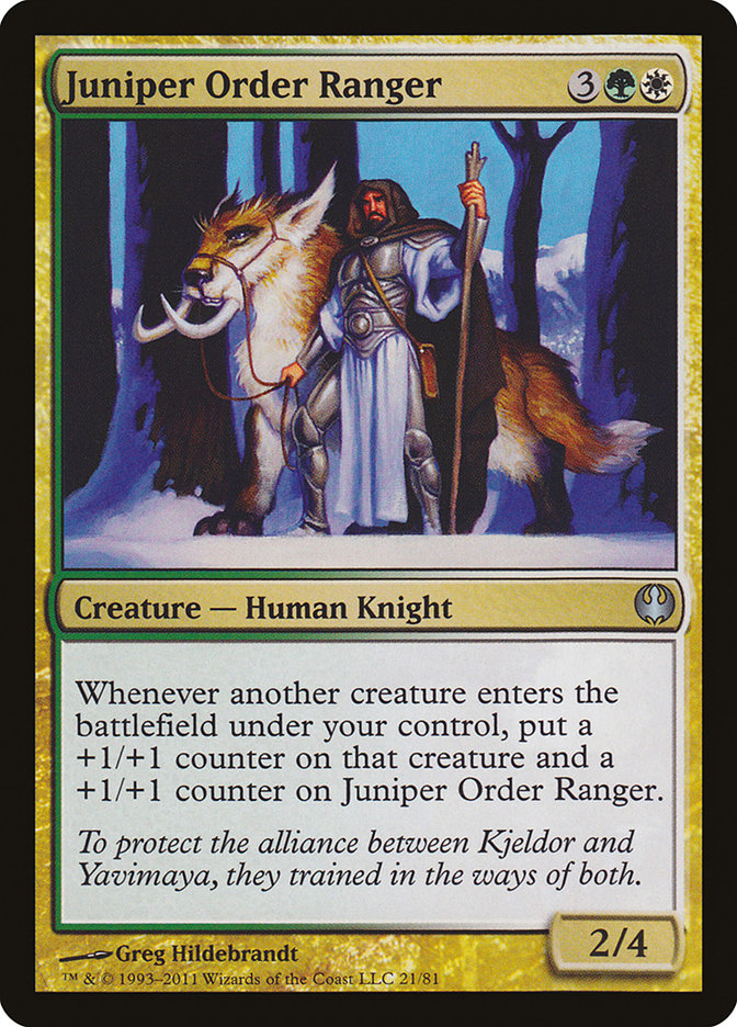 Juniper Order Ranger [Duel Decks: Knights vs. Dragons] | Shuffle n Cut Hobbies & Games