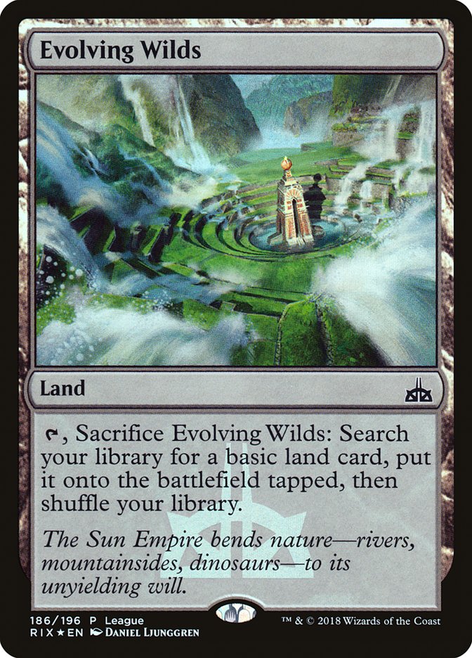 Evolving Wilds (League) [Rivals of Ixalan Promos] | Shuffle n Cut Hobbies & Games