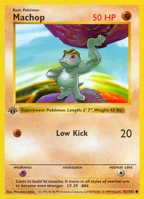 Machop (52/102) (Shadowless) [Base Set 1st Edition] | Shuffle n Cut Hobbies & Games