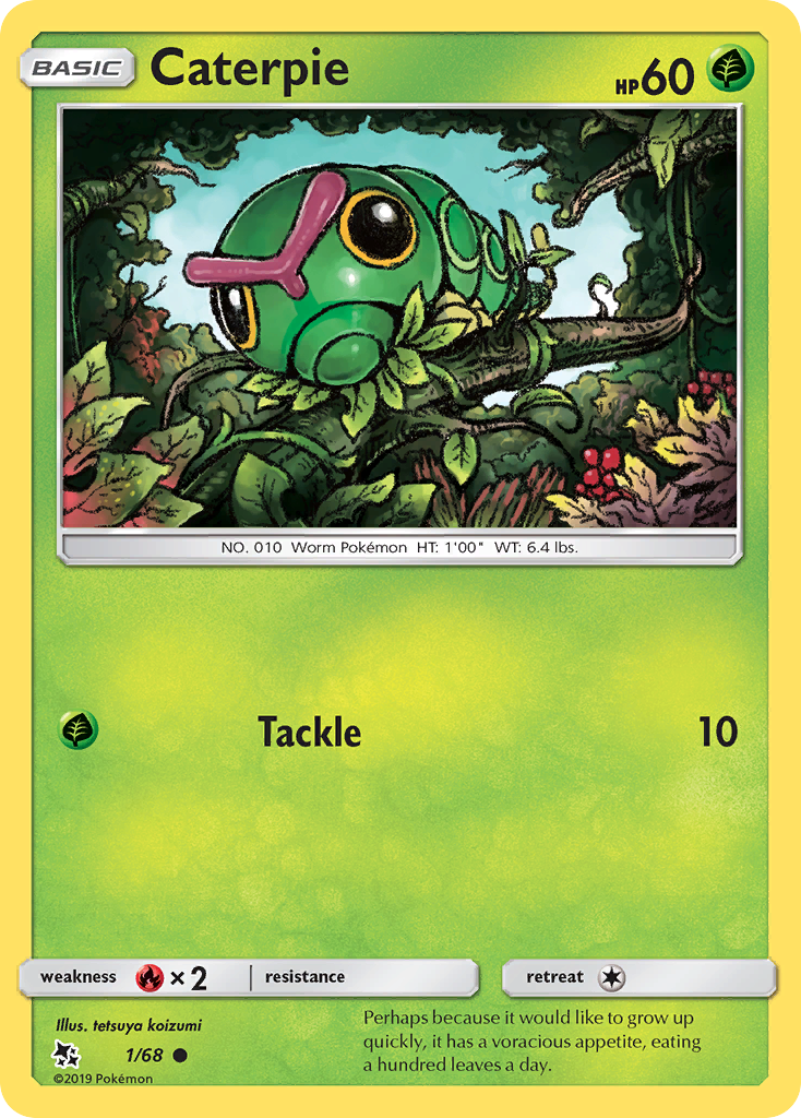 Caterpie (1/68) [Sun & Moon: Hidden Fates] | Shuffle n Cut Hobbies & Games