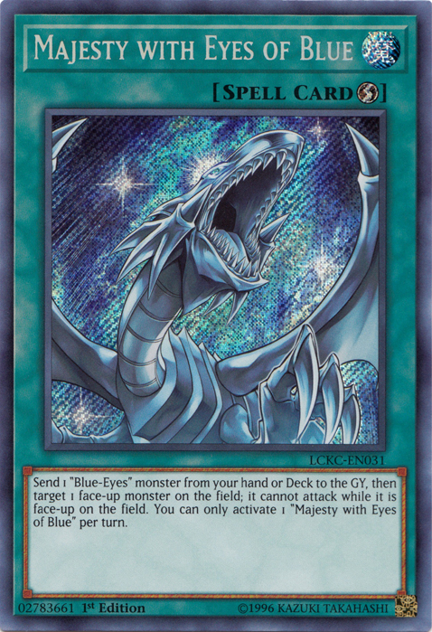 Majesty with Eyes of Blue [LCKC-EN031] Secret Rare | Shuffle n Cut Hobbies & Games