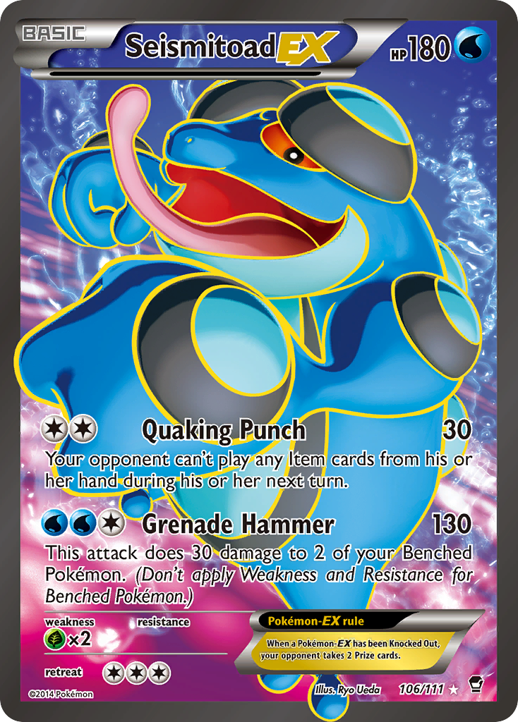 Seismitoad EX (106/111) [XY: Furious Fists] | Shuffle n Cut Hobbies & Games