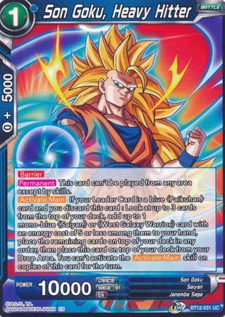 Son Goku, Heavy Hitter [BT12-031] | Shuffle n Cut Hobbies & Games