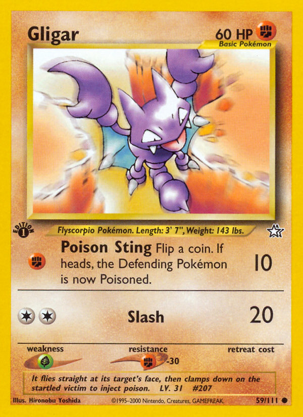 Gligar (59/111) [Neo Genesis 1st Edition] | Shuffle n Cut Hobbies & Games