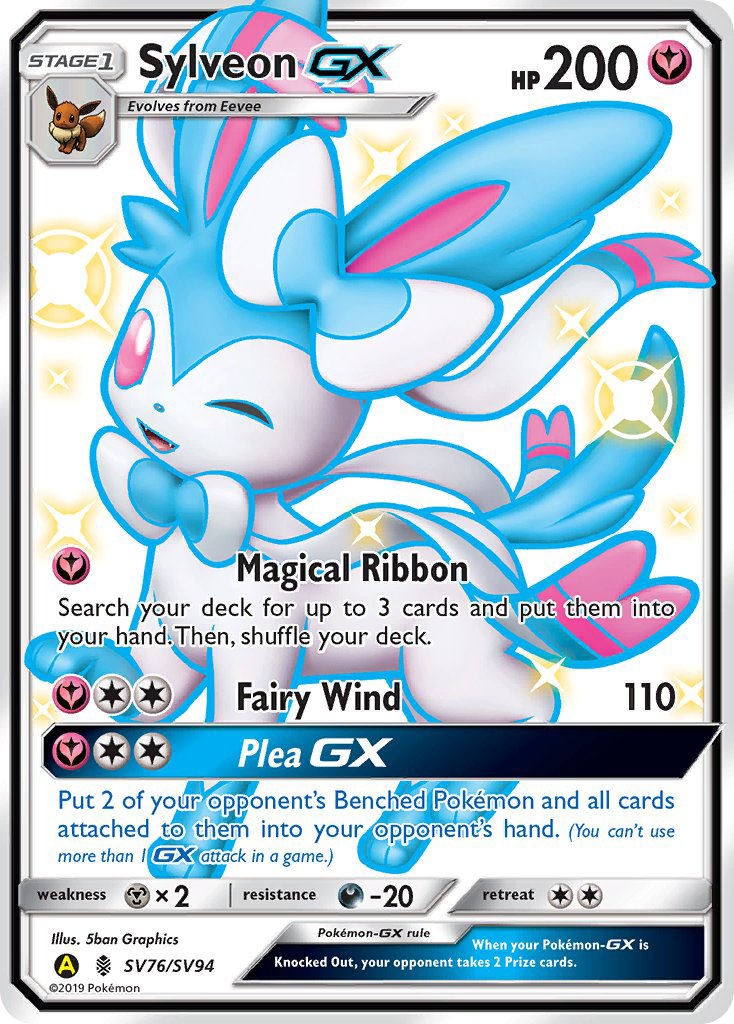 Sylveon GX (SV76/SV94) [Sun & Moon: Hidden Fates - Shiny Vault] | Shuffle n Cut Hobbies & Games