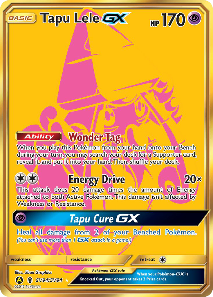 Tapu Lele GX (SV94/SV94) [Sun & Moon: Hidden Fates - Shiny Vault] | Shuffle n Cut Hobbies & Games