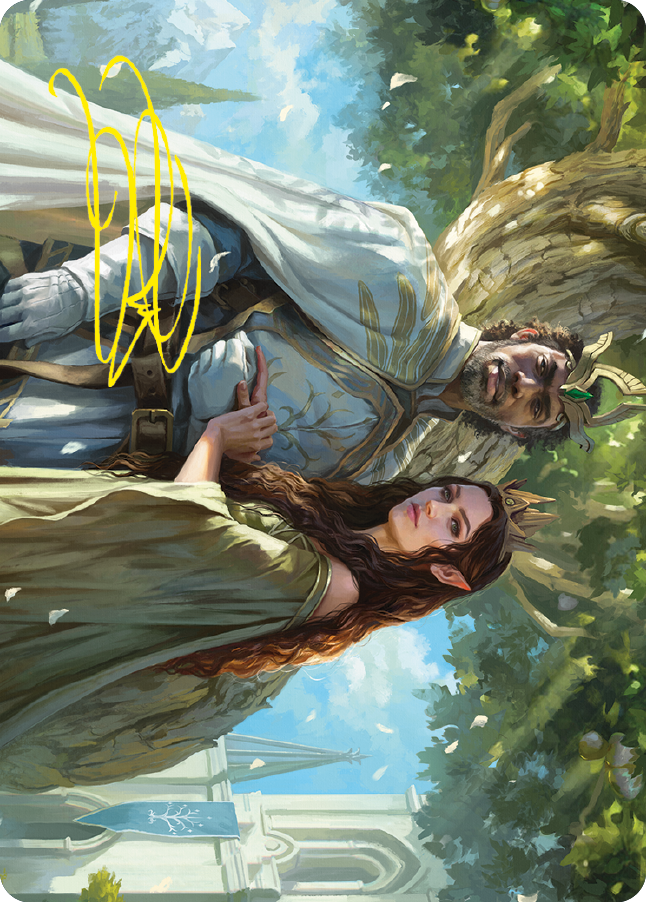 Aragorn and Arwen, Wed Art Card (Gold-Stamped Signature) [The Lord of the Rings: Tales of Middle-earth Art Series] | Shuffle n Cut Hobbies & Games