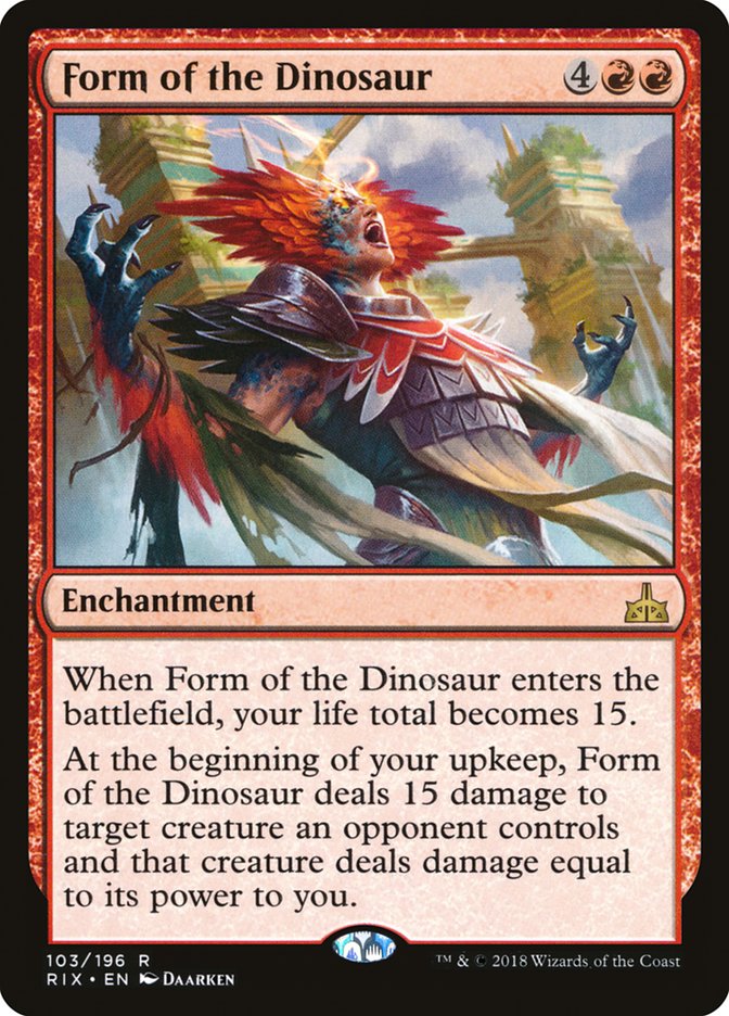 Form of the Dinosaur [Rivals of Ixalan] | Shuffle n Cut Hobbies & Games