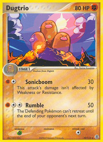 Dugtrio (22/112) [EX: FireRed & LeafGreen] | Shuffle n Cut Hobbies & Games