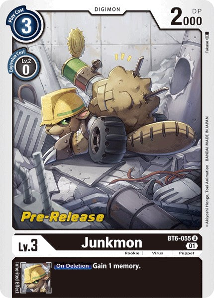 Junkmon [BT6-055] [Double Diamond Pre-Release Cards] | Shuffle n Cut Hobbies & Games