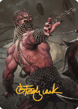 Chain Devil Art Card (Gold-Stamped Signature) [Commander Legends: Battle for Baldur's Gate Art Series] | Shuffle n Cut Hobbies & Games