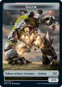 Golem // Thopter (008) Double-Sided Token [Double Masters Tokens] | Shuffle n Cut Hobbies & Games