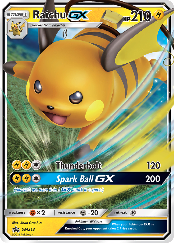 Raichu GX (SM213) [Sun & Moon: Black Star Promos] | Shuffle n Cut Hobbies & Games