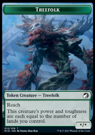 Treefolk Token [Innistrad: Midnight Hunt Tokens] | Shuffle n Cut Hobbies & Games