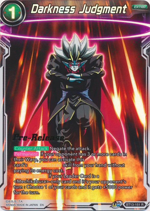 Darkness Judgment (BT13-151) [Supreme Rivalry Prerelease Promos] | Shuffle n Cut Hobbies & Games